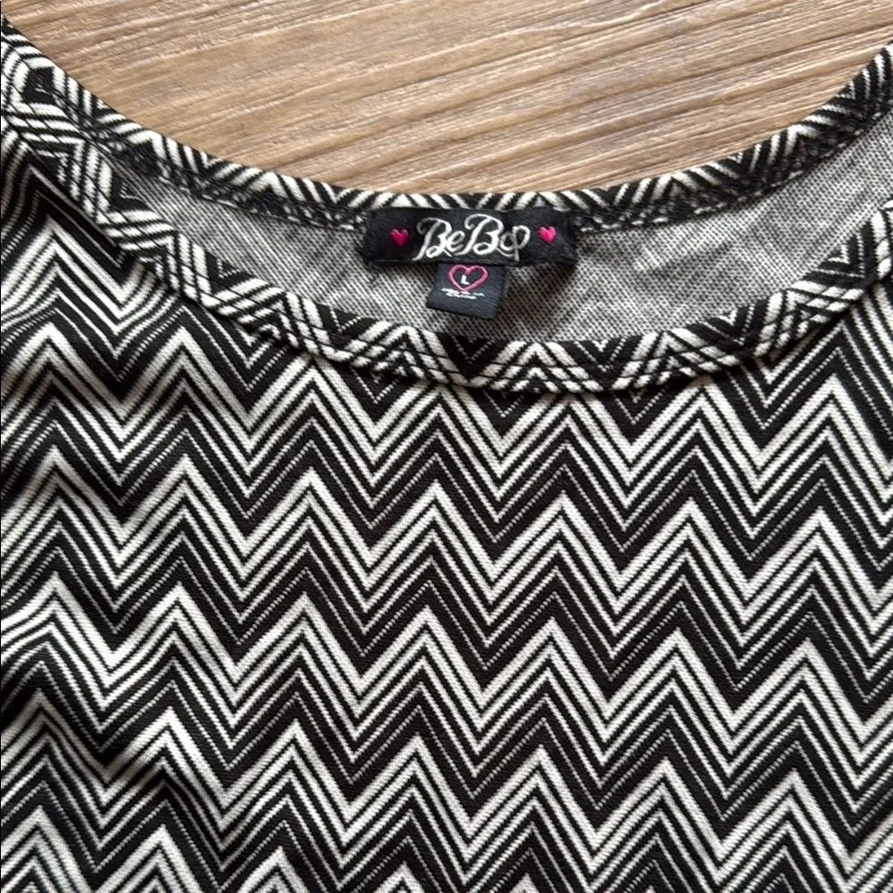 Stylish Black and White Zigzag Kids Dress